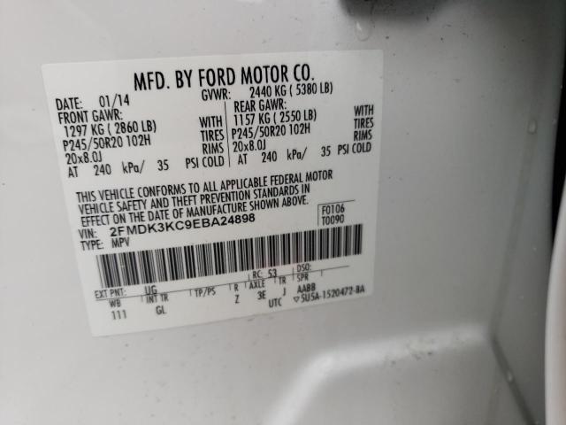 Photo 10 from auction – 2014 FORD EDGE LIMIT with VIN 2FMDK3KC9EBA24898