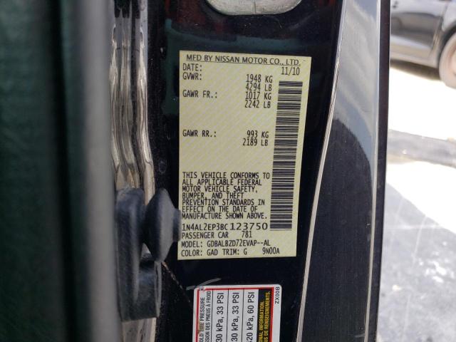 Photo 10 from auction – 2011 NISSAN ALTIMA S with VIN 1N4AL2EP3BC123750