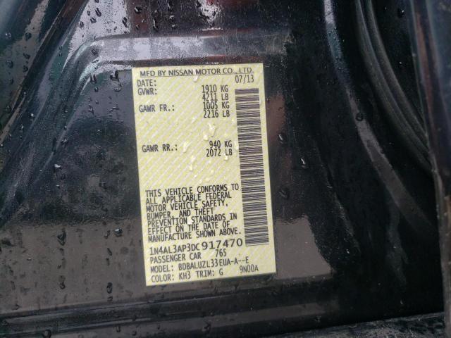 Photo 10 from auction – 2013 NISSAN ALTIMA 2.5 with VIN 1N4AL3AP3DC917470