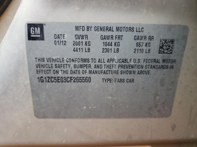 Photo 10 from auction – 2012 CHEVROLET MALIBU 1LT with VIN 1G1ZC5E03CF265560