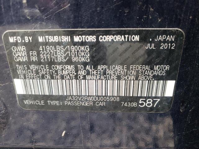Photo 10 from auction – 2013 MITSUBISHI LANCER SE with VIN JA32V2FW0DU005908