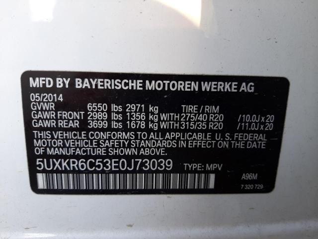 Photo 10 from auction – 2014 BMW X5 XDRIVE5 with VIN 5UXKR6C53E0J73039