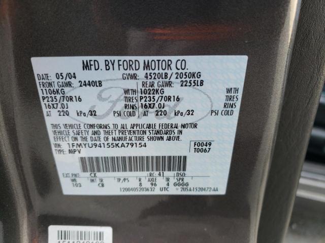 Photo 10 from auction – 2005 FORD ESCAPE LIM with VIN 1FMYU94155KA79154