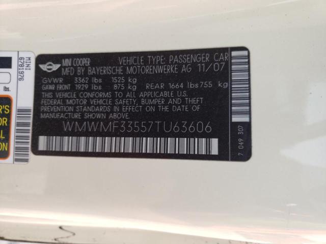 Photo 10 from auction – 2007 MINI COOPER with VIN WMWMF33557TU63606