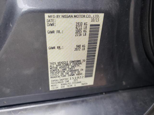 Photo 10 from auction – 2014 NISSAN ALTIMA with VIN 1N4AL3AP3EC151922