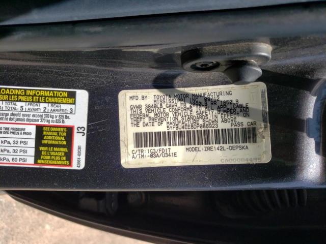 Photo 10 from auction – 2013 TOYOTA COROLLA BA with VIN 5YFBU4EE8DP086923
