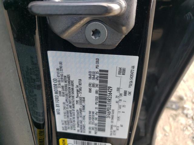 Photo 10 from auction – 2017 FORD FUSION SE with VIN 3FA6P0LU1HR356429