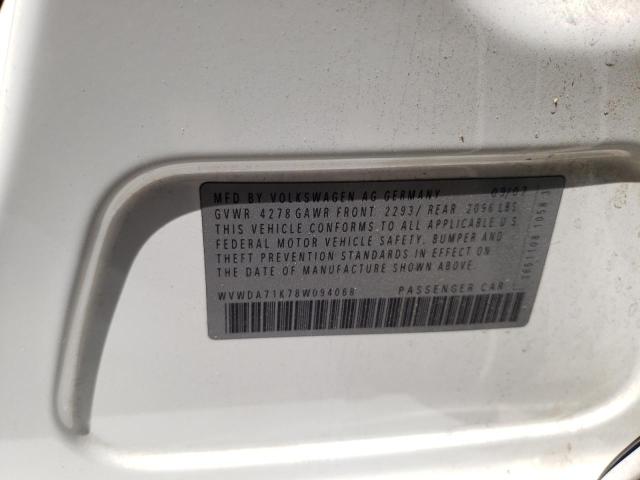 Photo 10 from auction – 2008 VOLKSWAGEN RABBIT with VIN WVWDA71K78W094068