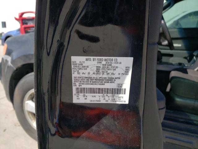 Zdjęcie 10 z aukcji – 2012 FORD ESCAPE XLT z VIN 1FMCU0DG5CKC18285