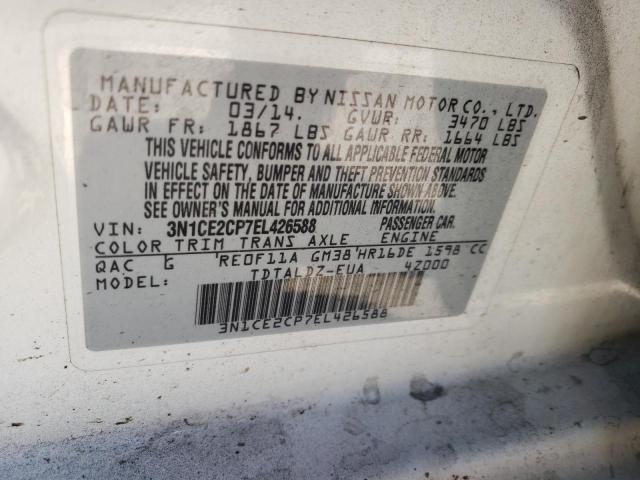 Photo 10 from auction – 2014 NISSAN VERSA NOTE with VIN 3N1CE2CP7EL426588