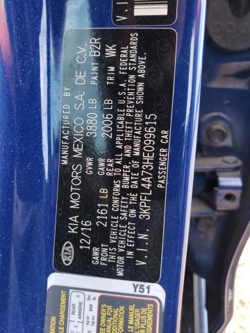 Photo 10 from auction – 2017 KIA FORTE LX with VIN 3KPFL4A73HE099615