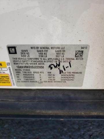 Photo 10 from auction – 2013 GMC ACADIA SLT with VIN 1GKKVRKD3DJ223958