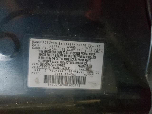 Photo 10 from auction – 2017 NISSAN VERSA S with VIN 3N1CN7AP4HL830792