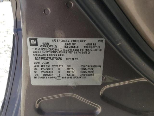 Photo 10 from auction – 2008 BUICK ENCLAVE CX with VIN 5GAEV23778J277666