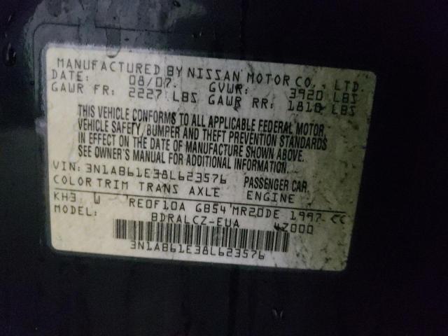 Photo 10 from auction – 2008 NISSAN SENTRA 2.0 with VIN 3N1AB61E38L623576