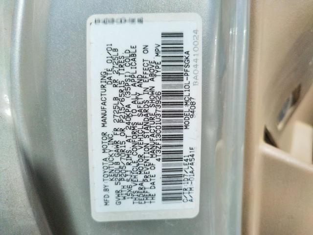 Photo 10 from auction – 2001 TOYOTA SIENNA LE with VIN 4T3ZF13C01U373926