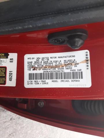 Photo 10 from auction – 2009 TOYOTA COROLLA BA with VIN 1NXBU40E09Z066761