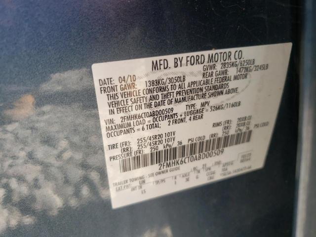 Photo 10 from auction – 2010 FORD FLEX SEL with VIN 2FMHK6CT0ABD00509
