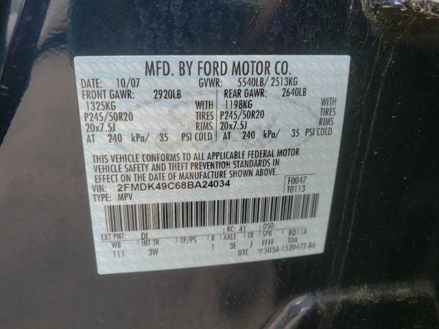 Photo 10 from auction – 2008 FORD EDGE LIMIT with VIN 2FMDK49C68BA24034