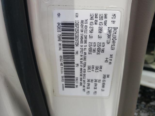 Photo 10 from auction – 2003 DODGE CARAVAN SE with VIN 1D8GP25R23B297294