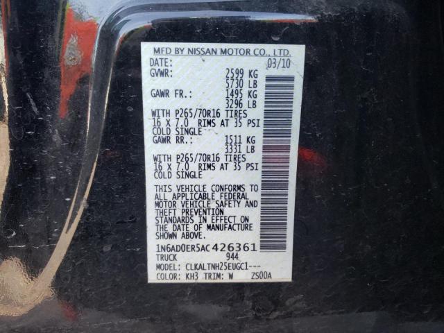 Photo 10 from auction – 2010 NISSAN FRONTIER with VIN 1N6AD0ER5AC426361