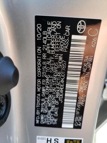 Photo 10 from auction – 2021 TOYOTA COROLLA LE with VIN JTDEAMDE4MJ017657