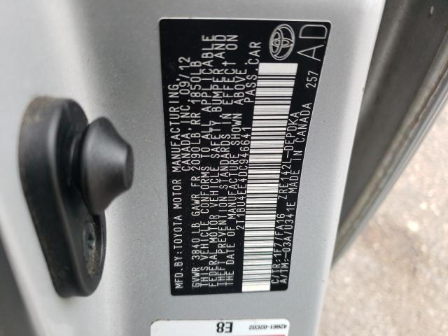 Photo 10 from auction – 2013 TOYOTA COROLLA BA with VIN 2T1BU4EE4DC946641