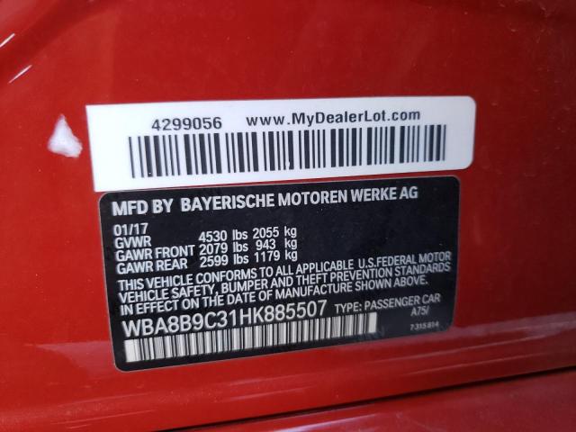 Photo 10 from auction – 2017 BMW 330 I with VIN WBA8B9C31HK885507