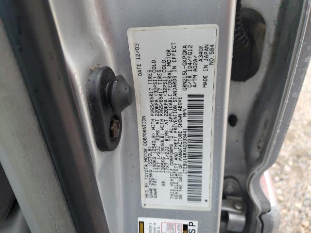 Photo 10 from auction – 2004 TOYOTA 4RUNNER SR with VIN JTEBU14RX40033441