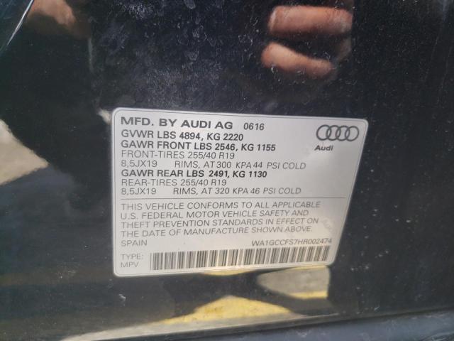 Photo 10 from auction – 2017 AUDI Q3 PRESTIG with VIN WA1GCCFS7HR002474