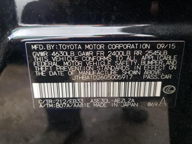 Photo 10 from auction – 2016 LEXUS IS 200T with VIN JTHBA1D26G5005917