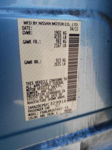 Photo 10 from auction – 2015 NISSAN LEAF S with VIN 1N4AZ0CP6FC329916