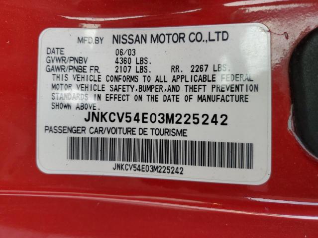 Photo 10 from auction – 2003 INFINITI G35 with VIN JNKCV54E03M225242