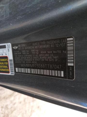 Photo 10 from auction – 2008 MINI COOPER S with VIN WMWMF73588TT87047