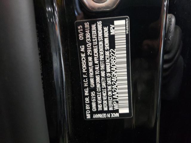 Photo 10 from auction – 2016 PORSCHE CAYENNE with VIN WP1AA2A24GKA08922