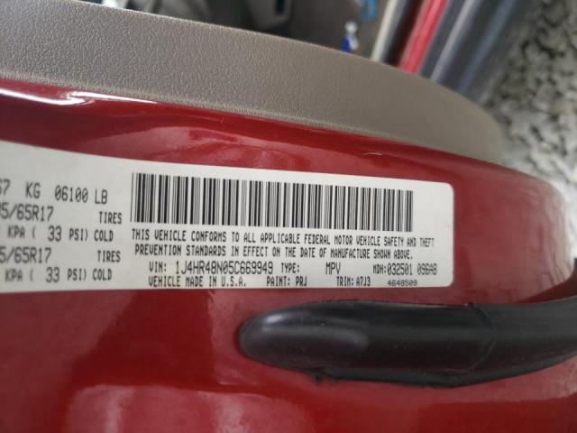 Photo 10 from auction – 2005 JEEP GRAND CHER with VIN 1J4HR48N05C669949