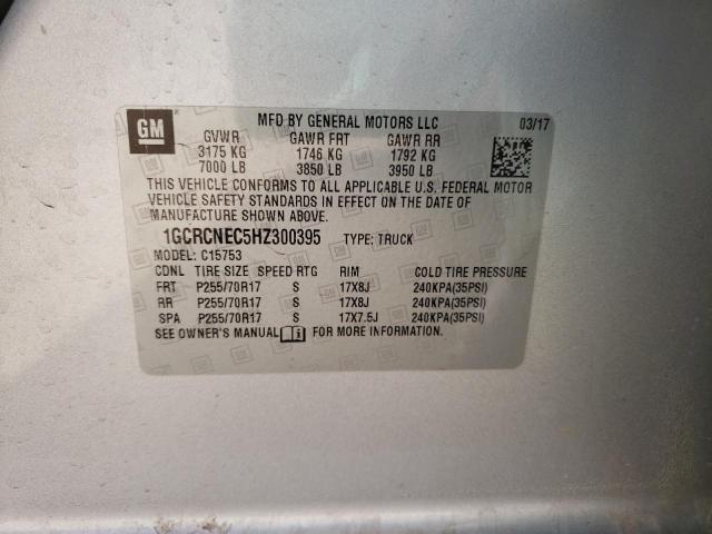 Photo 10 from auction – 2017 CHEVROLET SILVERADO with VIN 1GCRCNEC5HZ300395