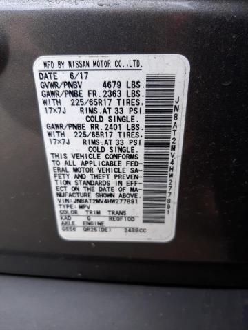 Photo 10 from auction – 2017 NISSAN ROGUE S with VIN JN8AT2MV4HW277891