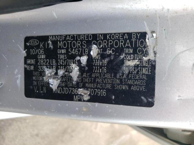 Photo 10 from auction – 2007 KIA SORENTO EX with VIN KNDJD736375707916