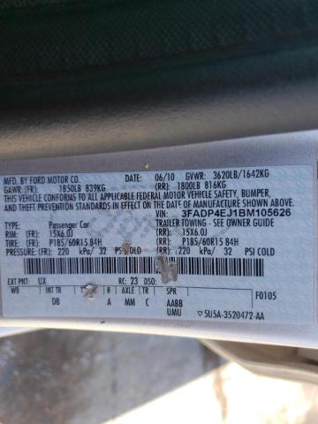 Photo 10 from auction – 2011 FORD FIESTA SE with VIN 3FADP4EJ1BM105626