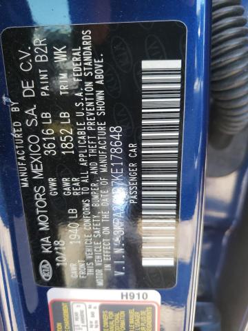 Photo 10 from auction – 2019 KIA RIO S with VIN 3KPA24AB7KE178648