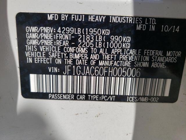 Photo 10 from auction – 2015 SUBARU IMPREZA PR with VIN JF1GJAC60FH005006