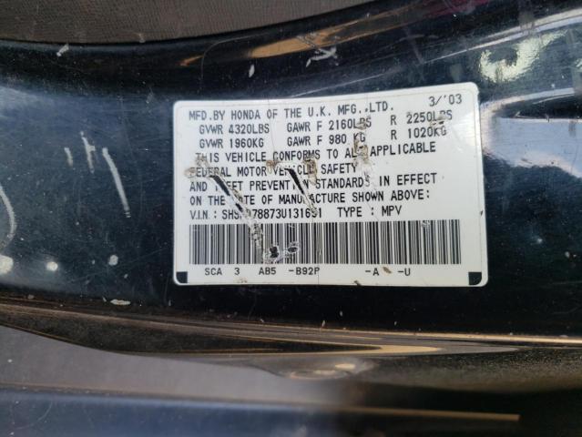 Photo 10 from auction – 2003 HONDA CR-V EX with VIN SHSRD78873U131651