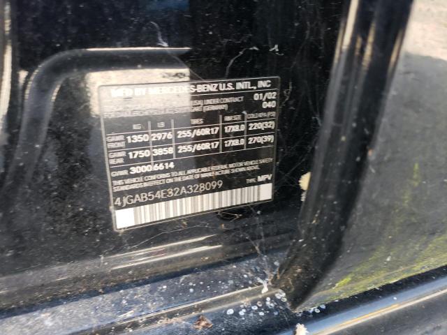 Photo 9 from auction – 2002 MERCEDES-BENZ ML 320 with VIN 4JGAB54E32A328099