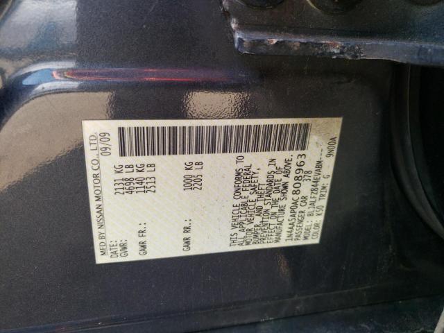 Photo 10 from auction – 2010 NISSAN MAXIMA S with VIN 1N4AA5AP0AC808963