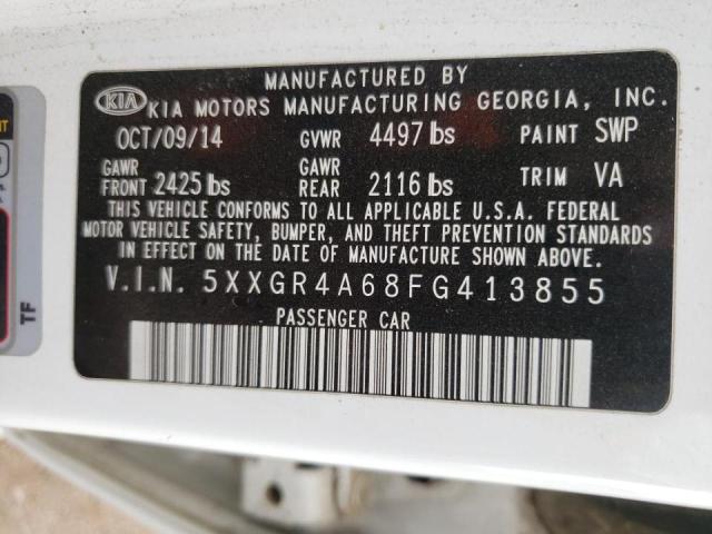 Photo 10 from auction – 2015 KIA OPTIMA SX with VIN 5XXGR4A68FG413855