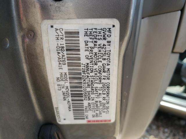 Photo 10 from auction – 2001 TOYOTA CAMRY CE with VIN JT2BF22K910335852