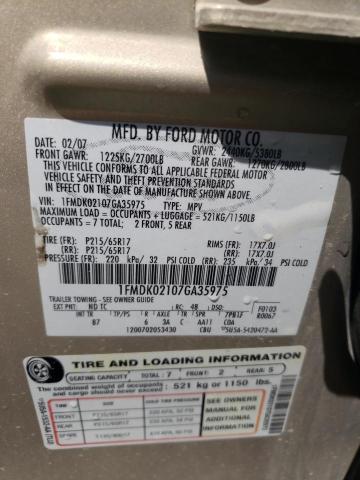 Photo 10 from auction – 2007 FORD FREESTYLE with VIN 1FMDK02107GA35975