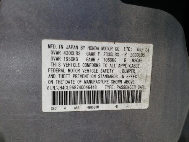 Photo 10 from auction – 2004 ACURA TSX with VIN JH4CL96874C046448