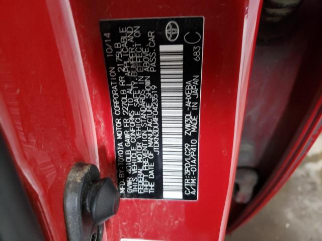 Photo 10 from auction – 2015 TOYOTA PRIUS with VIN JTDKN3DU4F0423519